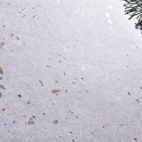 RO'MA NATURE - Carrelage effet Terrazzo Gris Clair 90x90x0,9 cm Soreli - Sol et mur intérieur (vendu par carton de 1,62 m²) - large