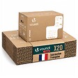 VOUNOT - Lot de 20 cartons de demenagement stockage 45L 50x30x30cm - vignette