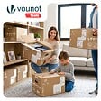 VOUNOT - Lot de 20 cartons de demenagement stockage 45L 50x30x30cm - vignette