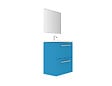 VIF - Set 2 tiroirs de salle de bain MDF - Bleu - H.18xL.60xP.35cm - vignette