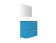 VIF - Set 2 tiroirs de salle de bain MDF - Bleu - l.80xP.35xH.18cm - vignette