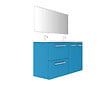 VIF - Set 2 tiroirs salle de bain MDF - Bleu - L.60xP.45xH.18cm - vignette