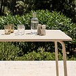 OVIALA - Table de jardin en acier 120 x 70 cm ivoire  - Palavas - vignette