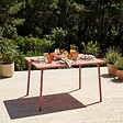 OVIALA - Table de jardin en acier 120 x 70 cm argile - Palavas - vignette