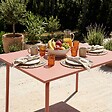 OVIALA - Table de jardin en acier 120 x 70 cm argile - Palavas - vignette