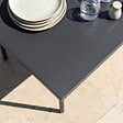OVIALA - Table de jardin en acier 6 places 120 cm gris - Palavas - vignette