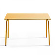 OVIALA - Table de jardin en acier 6 places 120 cm jaune  - Palavas - vignette