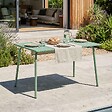 OVIALA - Table de jardin en acier 120 x 70 cm vert sauge - Palavas - vignette