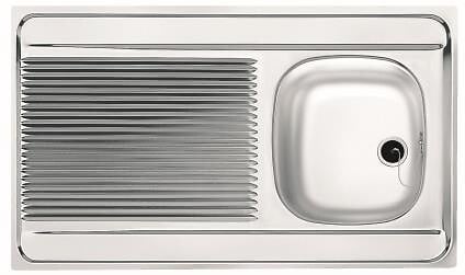 FRANKE - Évier inox 1 bac, 1 égouttoir à poser - Dimensions : 100 x 60 MAN711-1000 - large
