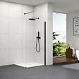 OTITEC - Paroi de douche italienne Clear - 120 x 195 cm - Noir - SIENA - vignette
