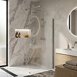 OTITEC - Paroi de douche italienne Clear - 120 x 195 cm - Chrome - SIENA - vignette