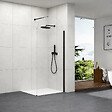 OTITEC - Paroi de douche italienne Clear - 110 x 195 cm - Noir - SIENA - vignette