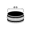 THERMOR - Raccord mâle-mâle avec joint -  Diamètre 160mm - vignette