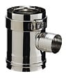 POUJOULAT - Elément droit inox avec prise d'air pour poêle à granulés - PGI pour poêles à Pellets - Diamètre 80/130 avec prise d'air à 90° - Finition : Inox - vignette