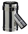 POUJOULAT - Elément droit inox avec prise d'air pour poêle à granulés - PGI pour poêles à Pellets - Diamètre 80/130 avec prise d'air à 135° - Finition : Inox - vignette
