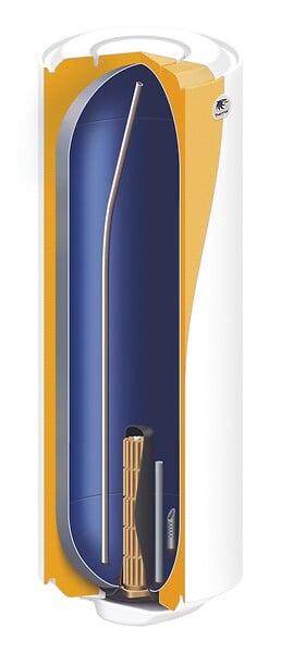 THERMOR - Chauffe-eau électrique compact Stéatis Thermor - Vertical - Mural  - 100L - 1200W - Blanc - large