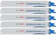 BOSCH - Jeu de 5 lames de scie sabre PRO Medium-Thick Metal precise S1137BEF - 225 mm -  - 2608658994 - vignette