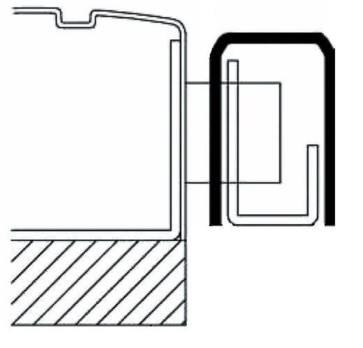 VACHETTE - Gâche en applique en U pour carénées EXCLUSIVE gauche blanc - VACHETTE - 14707000 - large