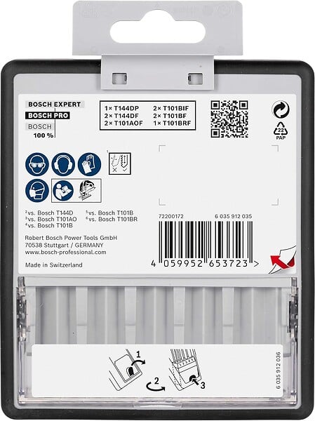 BOSCH - Coffret Pro 10 lames de scie sauteuse pour bois dur et stratifié 83 mm -  - 2607011941 - large