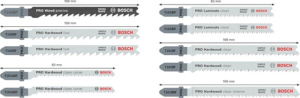 BOSCH - Coffret Pro 10 lames de scie sauteuse pour bois dur et stratifié 83 mm -  - 2607011941 - large