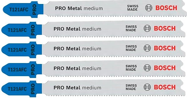 BOSCH - Lame de scie sauteuse PRO Metal medium T121AFC 92 mm pas 1,2 mm - Lot de 5 -  - 2608655106 - large