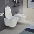 JACOB DELAFON - Pack WC suspendu sans bride Rodin+ avec abattant + bâti support + plaque blanche + tabouret blanc - vignette