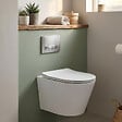 SWISS AQUA TECHNOLOGIES - Swiss Aqua Technologies WC suspendu Infinitio sans bride et fixations invisibles + abattant frein de chute (SATINF010RREXP) - vignette