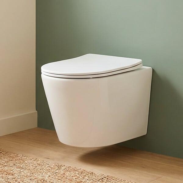 SWISS AQUA TECHNOLOGIES - Swiss Aqua Technologies WC suspendu Infinitio sans bride et fixations invisibles + abattant frein de chute (SATINF010RREXP) - large