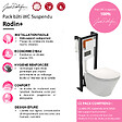 JACOB DELAFON - Pack WC suspendu sans bride Rodin+ avec abattant + bâti support + plaque blanche - vignette