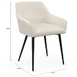 ID MARKET - Lot de 2 chaises de salle à manger, fauteuils de table JANY en velours côtelé beige - vignette