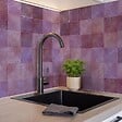 RO'MA NATURE - Carrelage effet Zellige Violet 10x10x0,85 cm Caldero - Mur intérieur (vendu par carton de 0,6 m²) - vignette