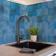 RO'MA NATURE - Carrelage effet Zellige Bleu Foncé 10x10x0,85 cm Caldero - Mur intérieur (vendu par carton de 0,6 m²) - vignette