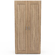 ID MARKET - Armoire 2 portes VITO hêtre penderie 80 cm avec étagères rangement maxi capacité - vignette