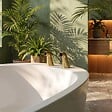 ESSEBAGNO - Colonnettes raccord bain-douche or brossé - vignette