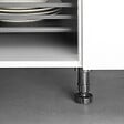 EMUCA - Kit de 4 pieds réglables de 115 à  140mm mm en plastique noir  - EMUCA - 3999017 - vignette