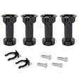EMUCA - Kit de 4 pieds réglables de 115 à  140mm mm en plastique noir  - EMUCA - 3999017 - vignette