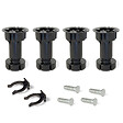 EMUCA - Kit de 4 pieds réglables de 95 à  120mm mm en plastique noir  - EMUCA - 3999517 - vignette