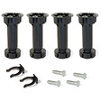 EMUCA - Kit de 4 pieds ABS hauteur 150mm avec 4 vis et 2 clips réglage 148-165mm - EMUCA - 3999417 - vignette