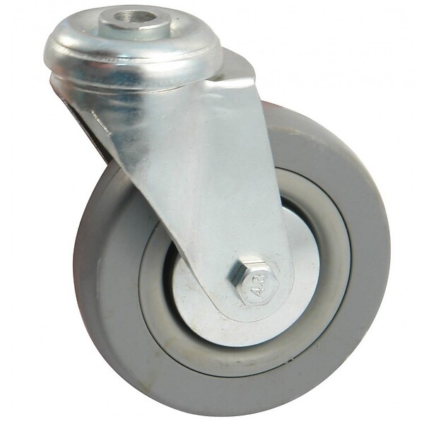 AVL - Roulette Å“il trou pivotant diamètre 75mm en caoutchouc gris - AVL - 550875H - large