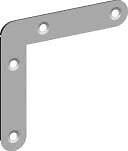 MONIN - Equerre cadre bout rond 50x50x10mm épaisseur 1,2mm - MONIN - 514650 - large