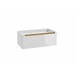 NATUREL - Meuble de salle de bain complémentaire Naturel Stilla 80x30x45 cm blanc (STILLAB08001) - vignette
