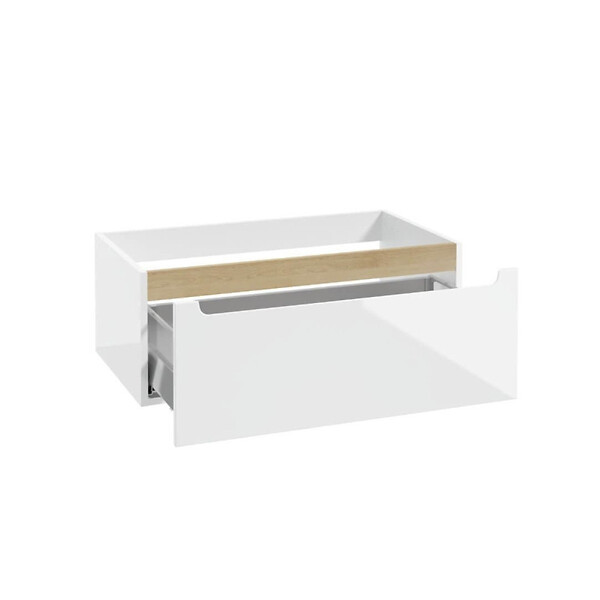 NATUREL - Meuble de salle de bain complémentaire Naturel Stilla 80x30x45 cm blanc (STILLAB08001) - large