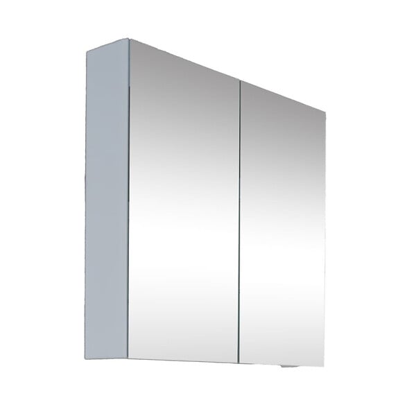 SWISS AQUA TECHNOLOGIES - Armoire de toilette avec miroir intégré, 80x75 cm blanc, SAT B-Way (BWAY80CABW) - large