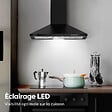 CIARRA - Ciarra Hotte aspirante décorative 60cm hotte de cuisine murale 370m3h 3 vitesses Classe A évacuation ou recyclage filtre charbon NON INCLUS - vignette