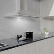 CIARRA - Ciarra hotte de cuisine décorative 90cm hotte aspirante murale 370m3h 3 vitesses Classe A évacuation ou recyclage filtre charbon NON INCLUS - vignette