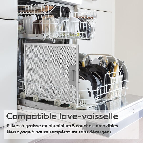CIARRA - Ciarra Hotte aspirante décorative 90cm hotte de cuisine murale 370m3h 3 vitesses Classe A évacuation ou recyclage filtre charbon NON INCLUS - large