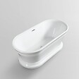 STANO - Baignoire îlot design sur socle ovale SEATTLE blanche 150 cm - vignette