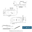STANO - Baignoire îlot design sur socle ovale SEATTLE blanche 150 cm - vignette