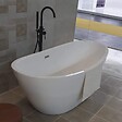 STANO - Baignoire îlot design ovale BRIGHTON blanche 157 cm - vignette