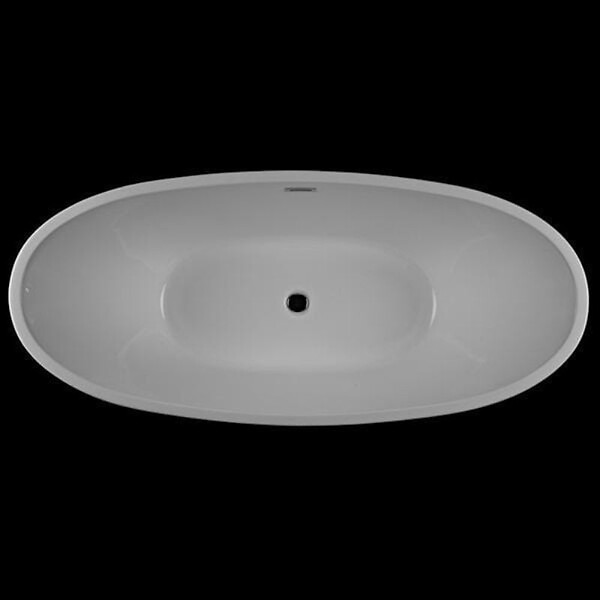 STANO - Baignoire îlot design ovale BRIGHTON blanche 157 cm - large